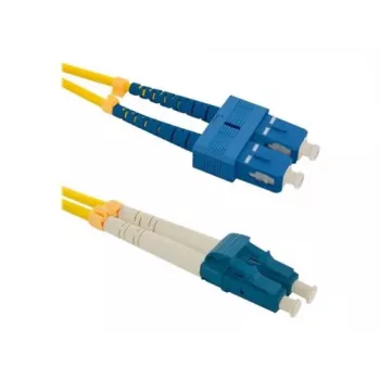 Qoltec - patchkabel - singlemode SC/UPC (M) naar singlemode LC/UPC (M) - 1 m - glasvezel - duplex - 9/125 micrometer - G.652D