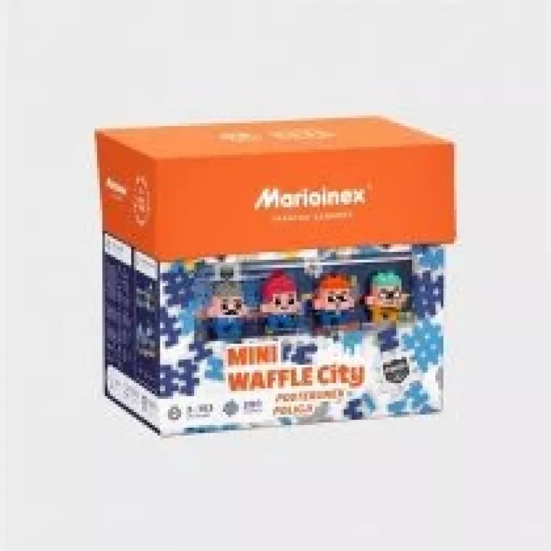 MARIOINEX Mini Waffle City politiebureau bouwstenen, 280 onderdelen