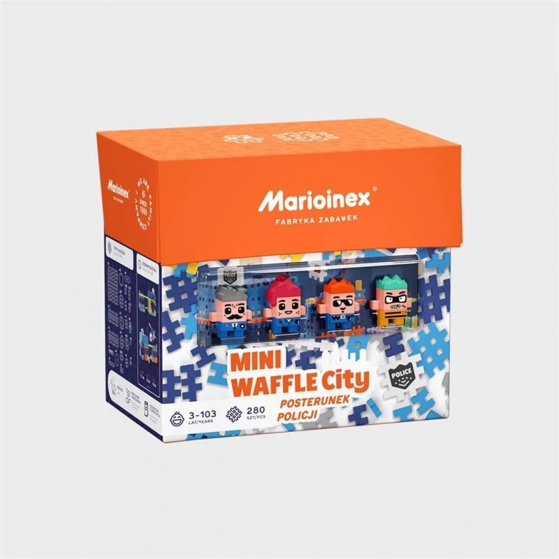 MARIOINEX Mini Waffle City politiebureau bouwstenen, 280 onderdelen