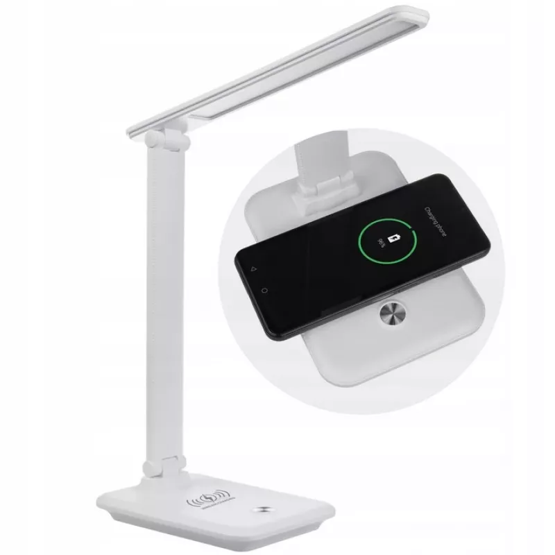 LED-bureaulamp MACLEAN MCE616W 9W met ingebouwde Qi-draadloze oplader