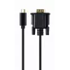Gembird A-CM-VGAM-01 USB-C naar VGA male adapterkabel, 1920x1080 60 Hz, 2 m, zwart