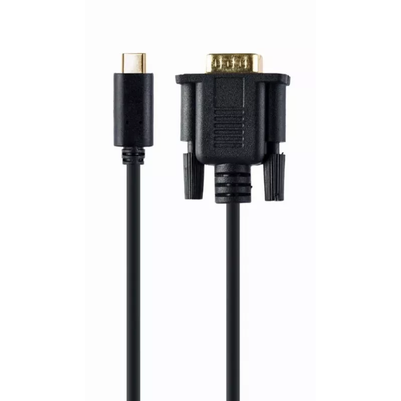 Gembird A-CM-VGAM-01 USB-C naar VGA male adapterkabel, 1920x1080 60 Hz, 2 m, zwart