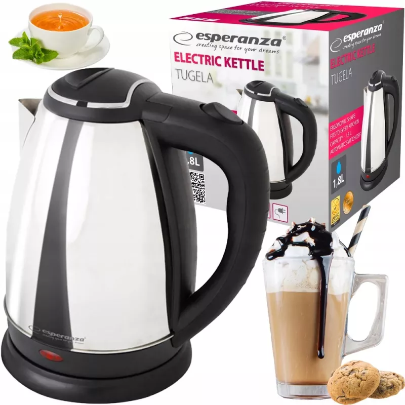 Esperanza EKK104S waterkoker 1,8 L 2200 W zilver