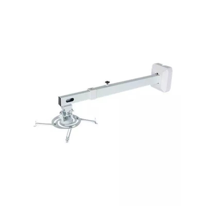 Wandbeugel AVTEK WallMount Next 1200 — staal, wit, telescopisch, 360° draaibaar, kantelbaar ±42°, max. belasting 20 kg