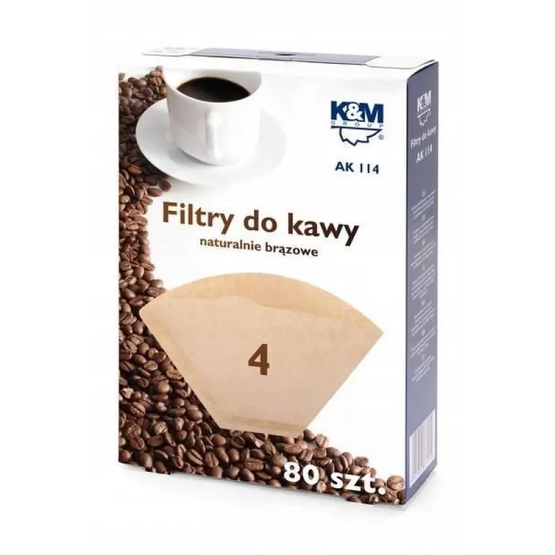 Koffiefilters voor koffiemachine K&m maat 4 80 stuks