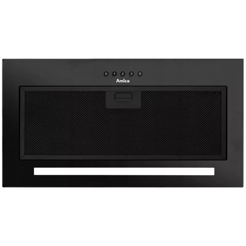 Amica OMC6271B inbouwafzuigkap, 55 cm, 176 m3/u, 65 dB, 3 standen, LED-verlichting, zwart