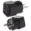 Maclean MCE155 universele stekkeradapter, UK-stopcontact naar EU-stekker, zwart