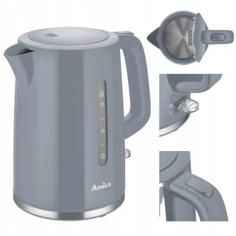 Waterkoker Amica 1,7 l 2200 W grijs