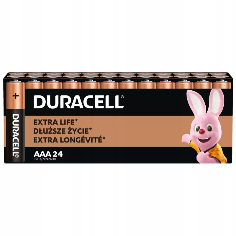 Duracell Basic AAA/LR3 batterijen – 24-pack alkaline cellen (AAA/LR03)