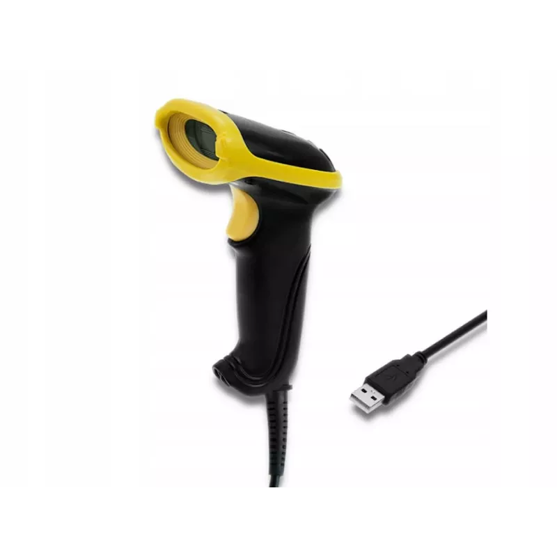 Qoltec 50867 laserbarcodescanner 1D/2D, USB, zwart