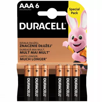 Batterij Duracell AAA R03 6 stuks