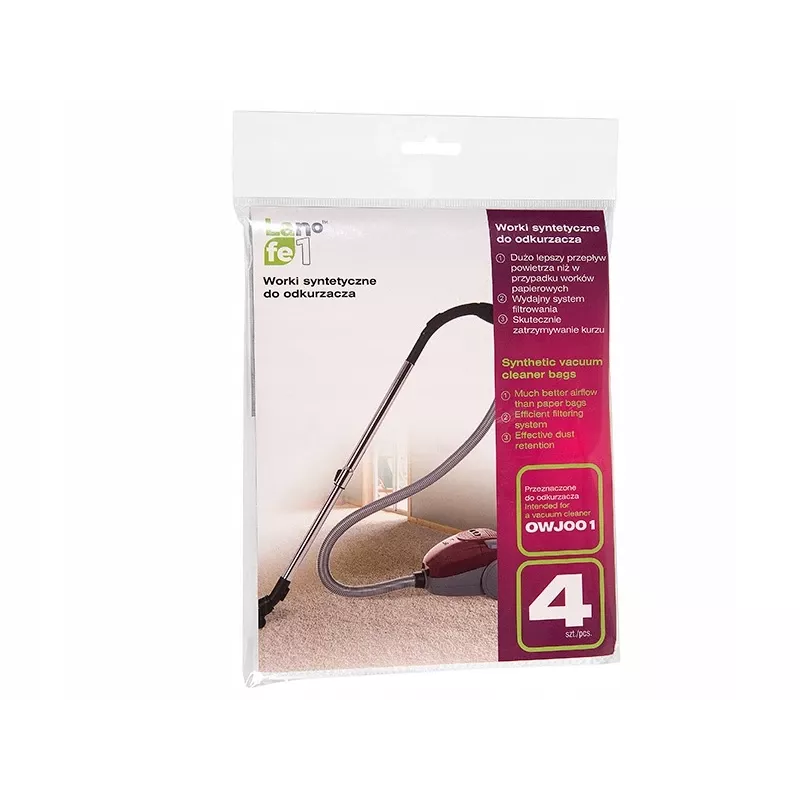 Stofzuigerzakken LAFE voor model OWJ001 — synthetisch, 4 stuks