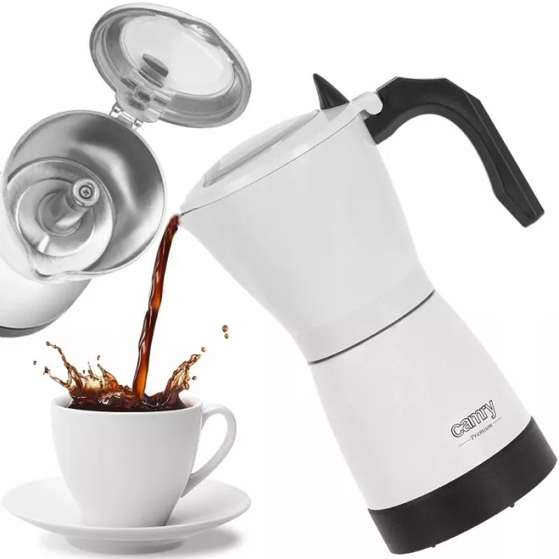 Camry | Elektrische moka-koffiemachine | CR 4415w | 480 W | wit