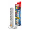 ACAR F5 overspanningsbeveiliging stekkerdoos 5 stopcontacten 3m grijs