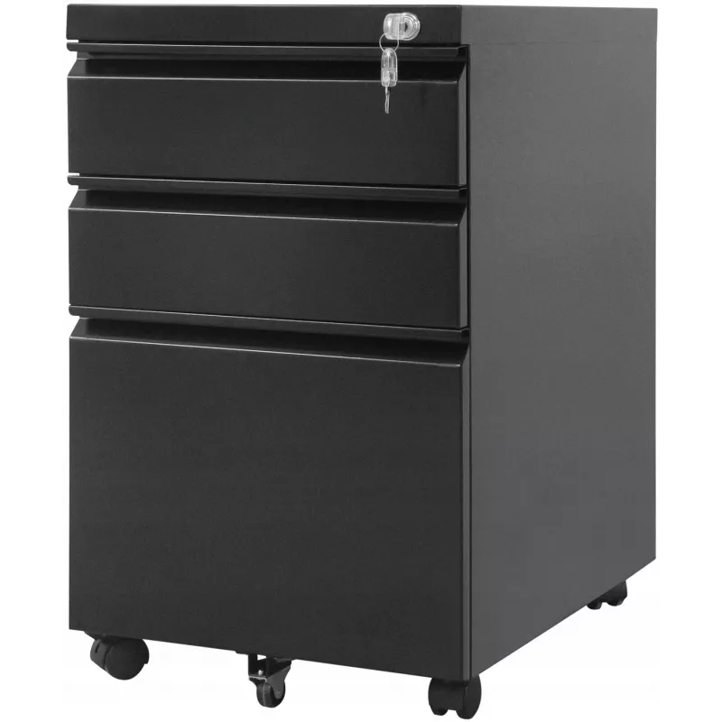 Bureau-lade-eenheid Maclean MC-850 zwart metaal 2 laden