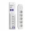 Verlengsnoer Qoltec 50276 1,8 m 5 stopcontacten binnen wit