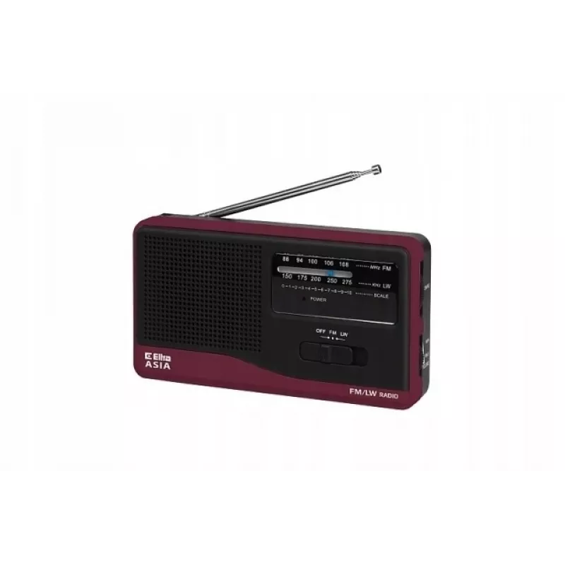 Draagbare radio Eltra Asia zwart — model compacte AM/FM-ontvanger
