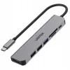 USB-C hub Unitek 7in1 aluminium PD 100W 5 Gbps — multiport-adapter met Power Delivery