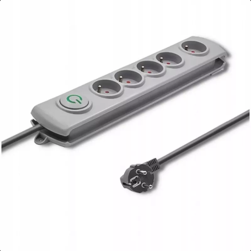 Overspanningsbeveiliging Qoltec 50270 grijs 5 AC-stopcontacten 230V