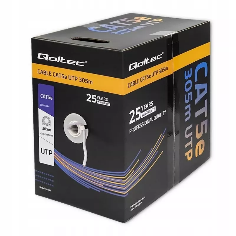 Qoltec patchkabel UTP CAT5E, 305m