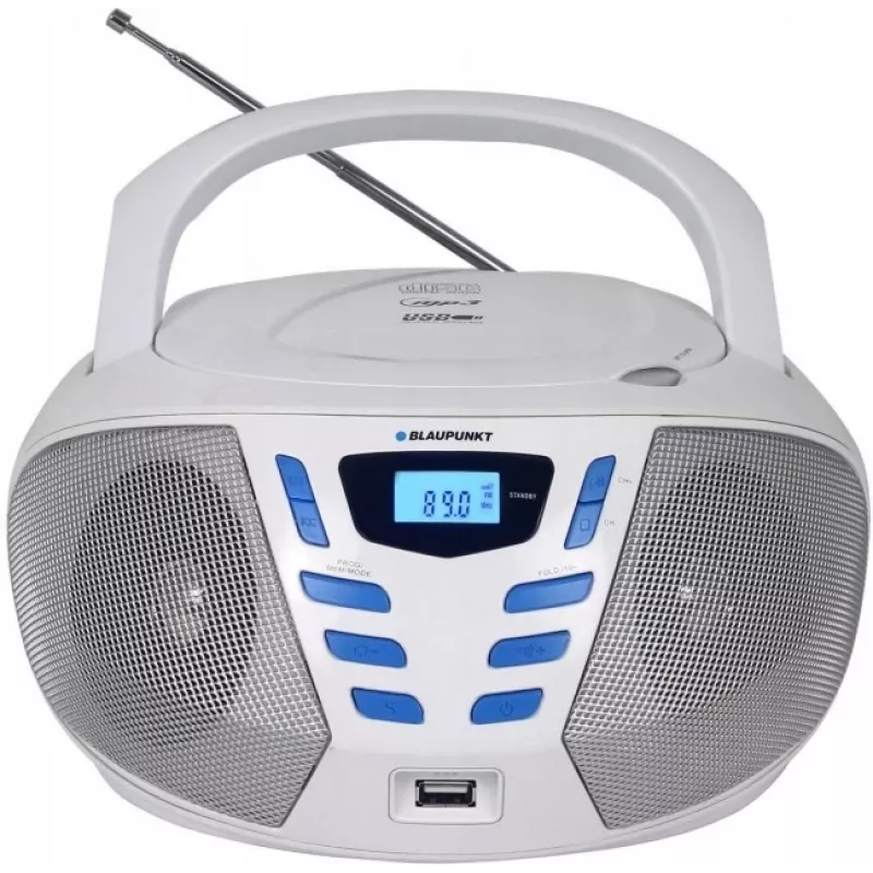 Blaupunkt BB7-WH draagbare stereoset digitaal 2.4 W FM grijs MP3-weergave