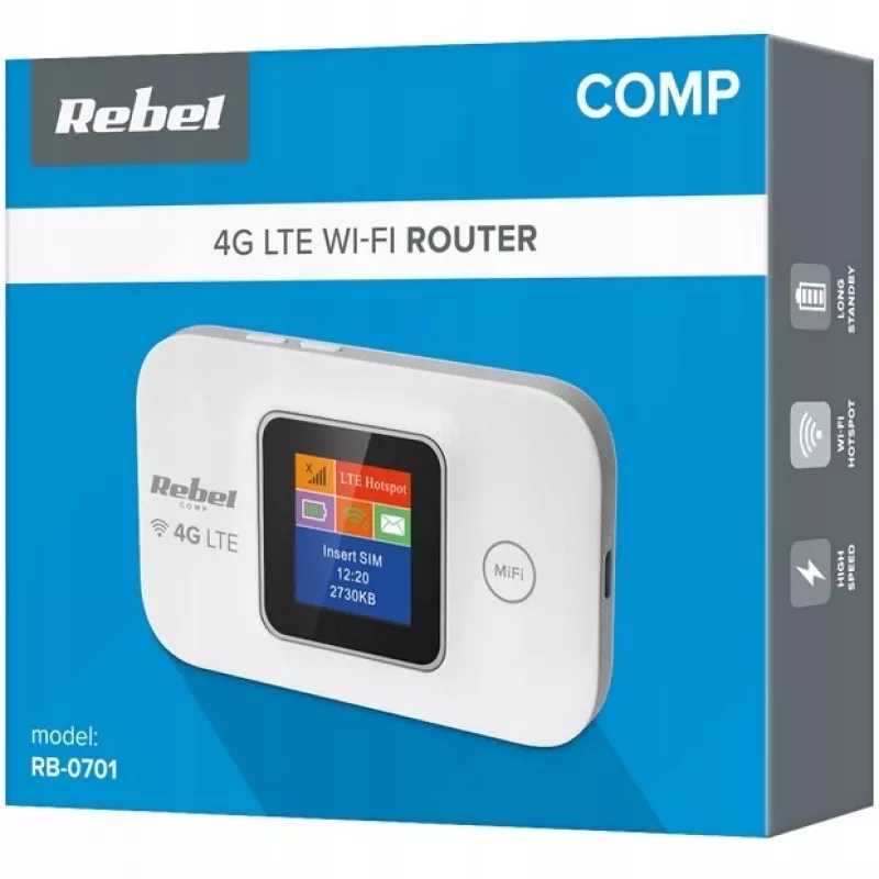 Rebel RB-0701 WLAN-router singleband (2,4 GHz) 3G 4G