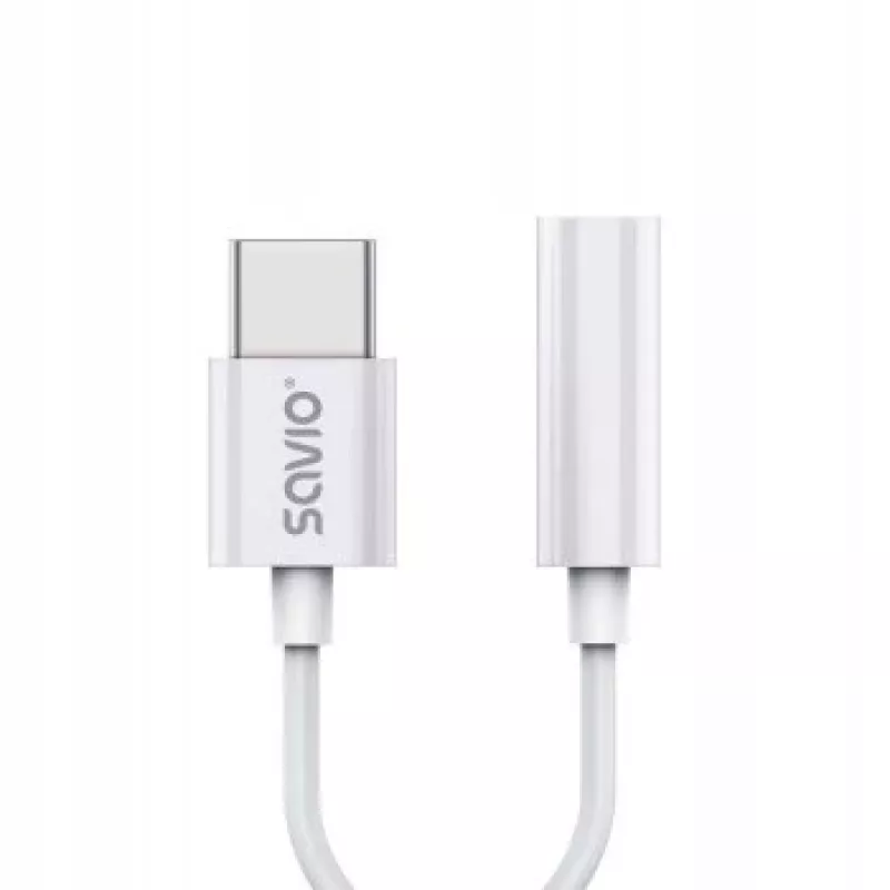USB Type 3.1 C (M) – jack 3,5mm (F) audioadapter wit SAVIO AK-51