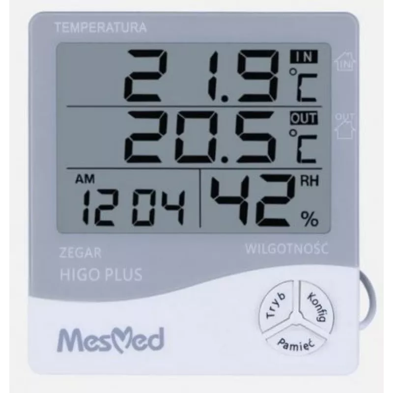 Digitale hygrometer Mesmed MM-778 Higo Plus — temperatuur- en vochtigheidsweergave