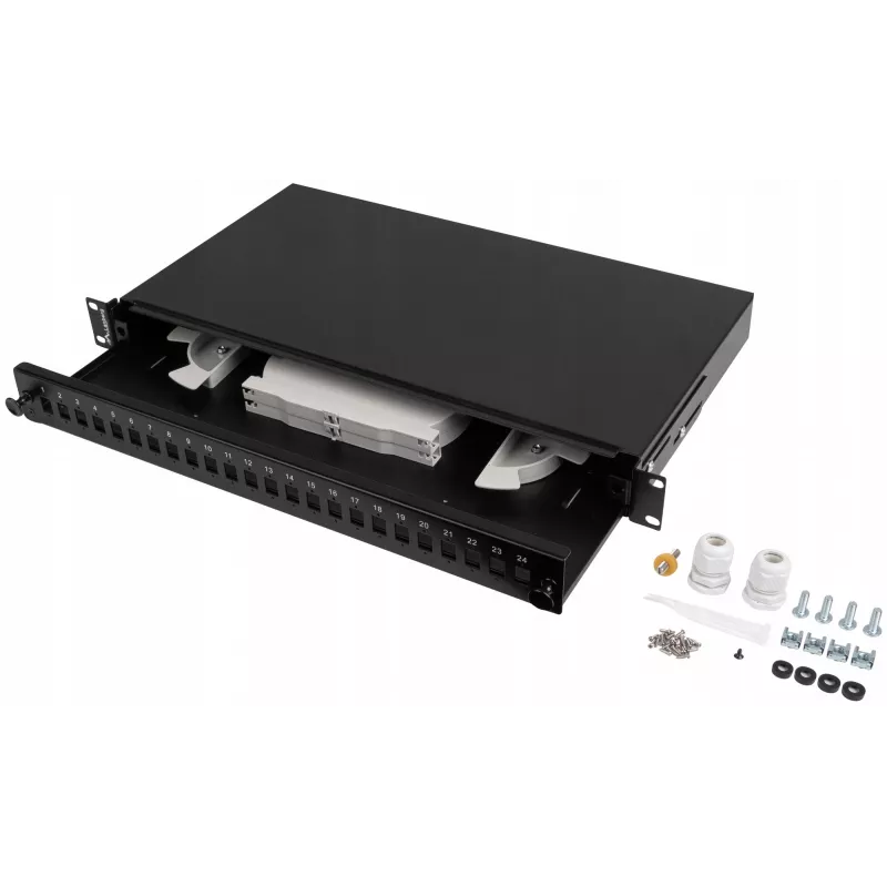 Glasvezel-patchpanel rack 1U 24x SC/LC 19 inch