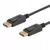 DisplayPort-kabel SAVIO CL-136, DisplayPort stekker–stekker, 2 m, DP 1.2, vergulde contacten, zwart