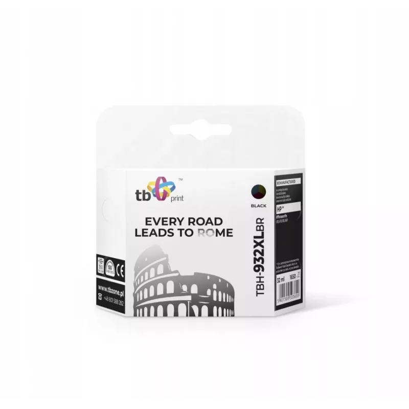 Inktcartridge voor HP Ps Pro 8100 TBH-932XLBR Bk ref.
