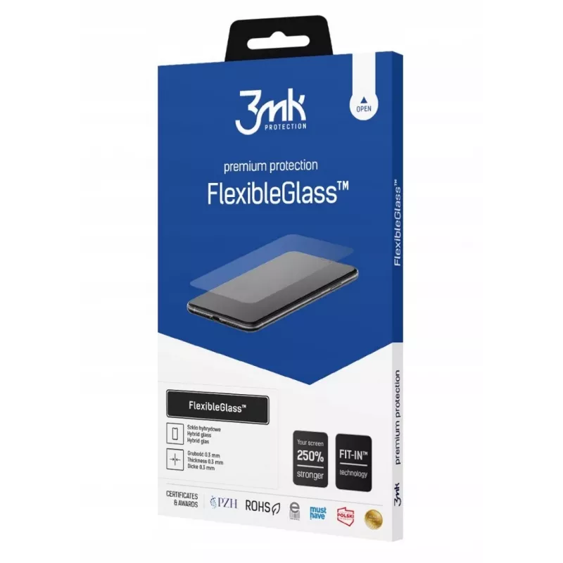 3MK FlexibleGlass hybride glazen screenprotector voor Samsung Galaxy S23 (S911), 6,1 inch, 7H