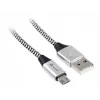 USB-kabel Tracer TRAKBK46928 1m USB A micro-USB B zwart zilver