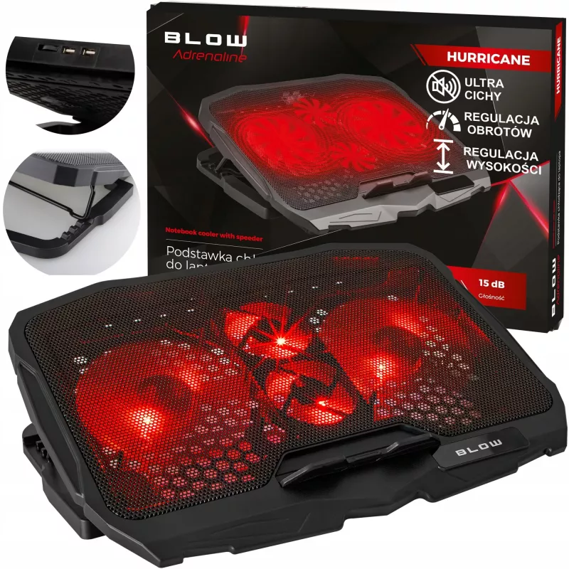 Laptopkoelpad 4 FAN HURRICANE
