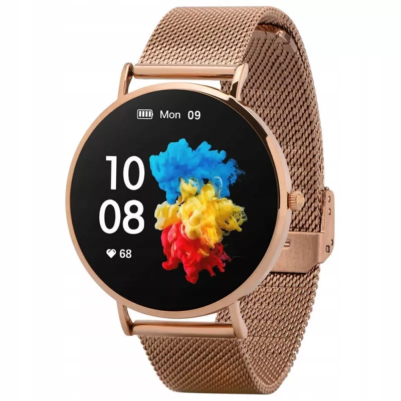 Smartwatch Garett Verona Gold Steel AMOLED Bluetooth IP67 GPS SMS