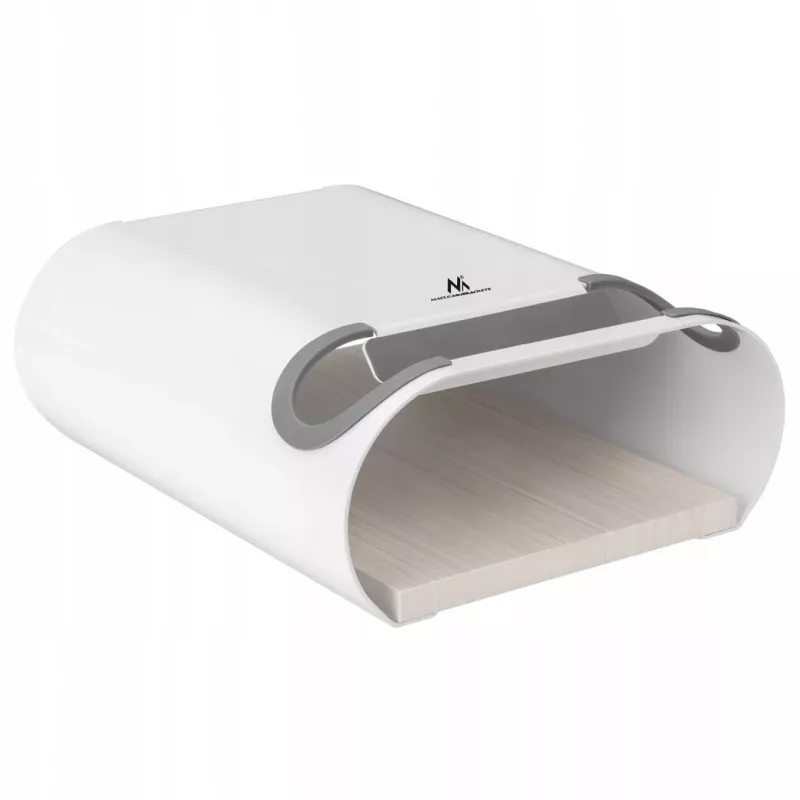 Maclean MC-466 fietsenrek voor aan de muur met plank, max. 25 kg, wit