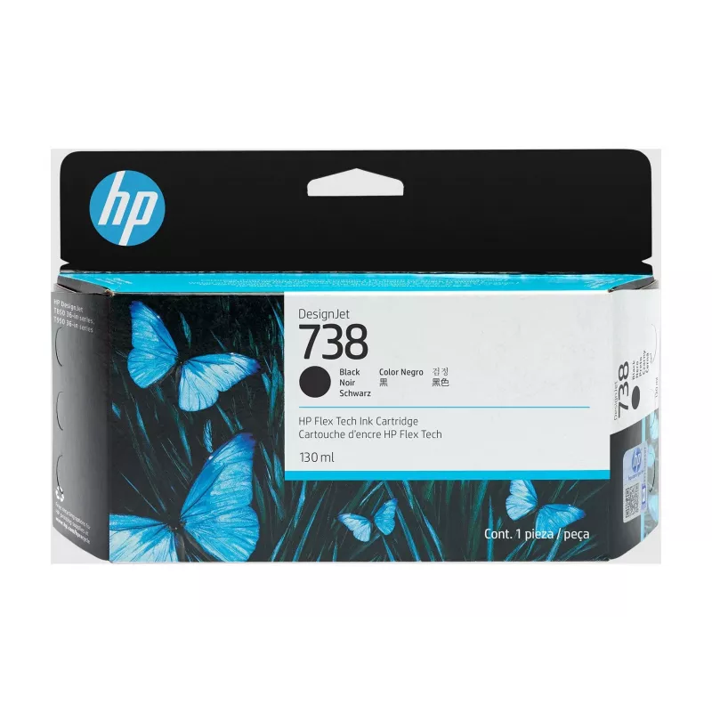 Inktcartridge HP 498N4A 738 zwart compatibel met HP-printers, zwarte vervangende inkt
