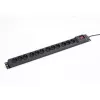 Armac M12 19-inch rack-stekkerdoos, 12x 230V, verticaal, 1,5m, zwart (M12/15/CZ)