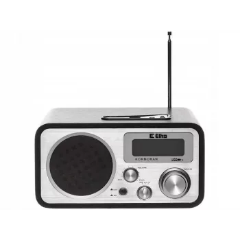 Draagbare radio ELTRA Kormoran analoog FM LW LCD zwart zilver