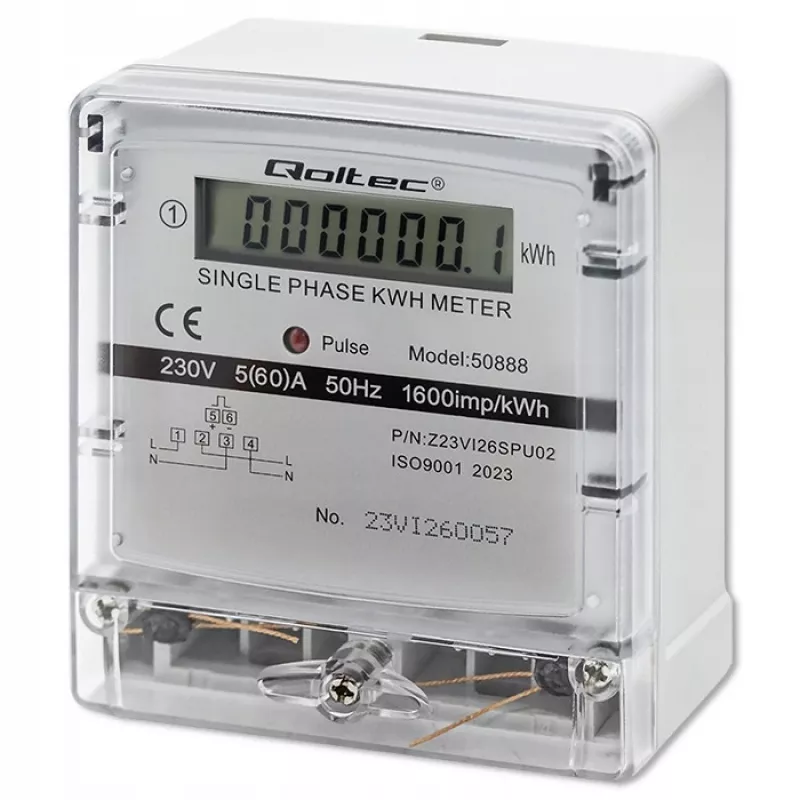Eenfasige elektronische energieverbruiksmeter 230V LDC