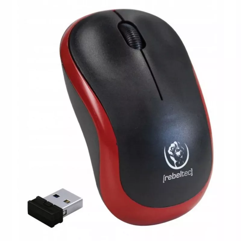 Draadloze optische muis Rebeltec METEOR rood RBLMYS00049 USB