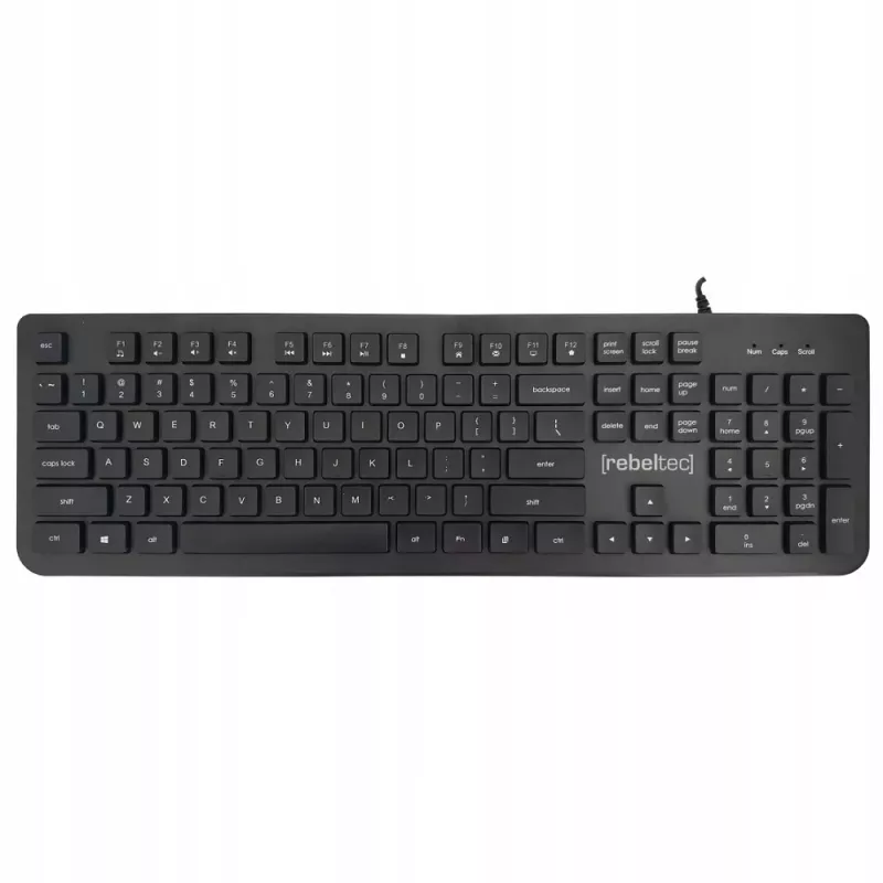 Bedrade USB-toetsenbord volledige grootte Rebeltec Spiro RBLKLA00041 — zwart