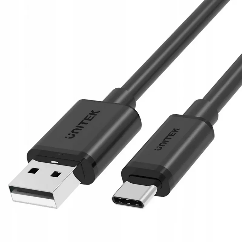 USB-A-naar-USB-C-kabel Unitek C14068BK, 2 m, USB 2.0, zwart, stekker-stekker