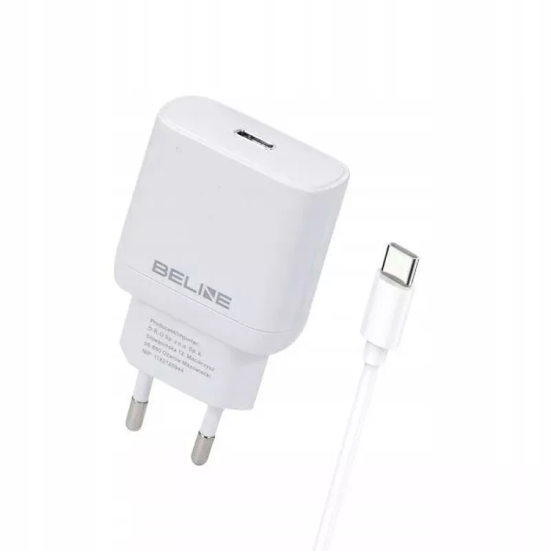 Oplader 30W USB-C Beline Beli02177 wit met USB-C-kabel