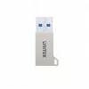 Unitek A1034NI adapter USB-A male naar USB-C female, USB 3.1 Gen1, zilver