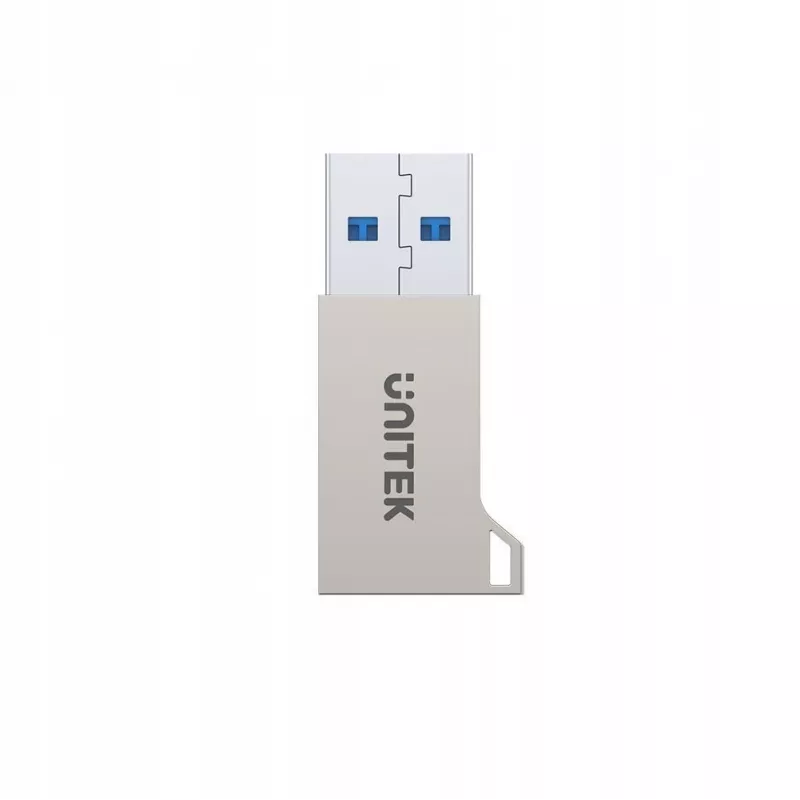 Unitek A1034NI adapter USB-A male naar USB-C female, USB 3.1 Gen1, zilver