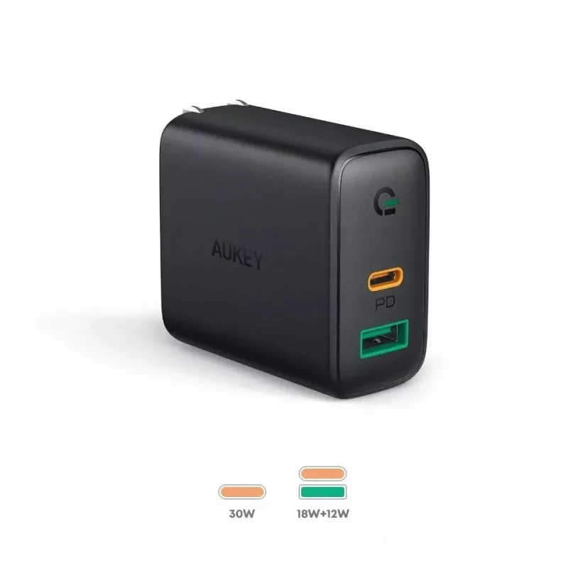 Wandlader 2xUSB Power Delivery (1xUSB A+1xUSB C) 5.4A 30W Dynamic Detect PA-D1