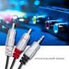 Audiokabel Qoltec 52341 3m 2xRCA 3.5mm zwart