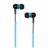 In-ear-koptelefoon met ritssluitingontwerp en microfoon