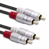 Qoltec 52338 audiokabel, 2 x RCA-male naar 2 x RCA-male, 3 m, zwart